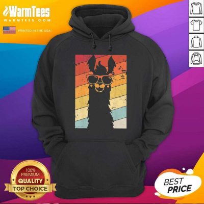Premium Llama Wear Glasses Vintage Hoodie