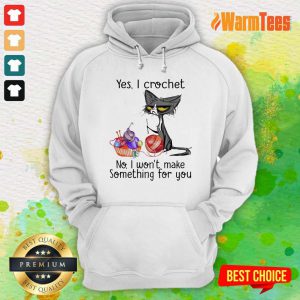 Black Cat Yes I Crochet No I Will Not Make Something For You Hoodie
