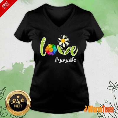 Love Yaya Life Flower Artistry V-neck