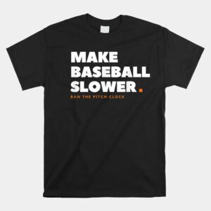 Make Baseball Slower Ban The Pitch Clock Humor Shirt