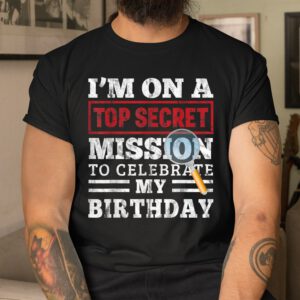 Spy Birthday Party Theme Top Secret Mission Shirt