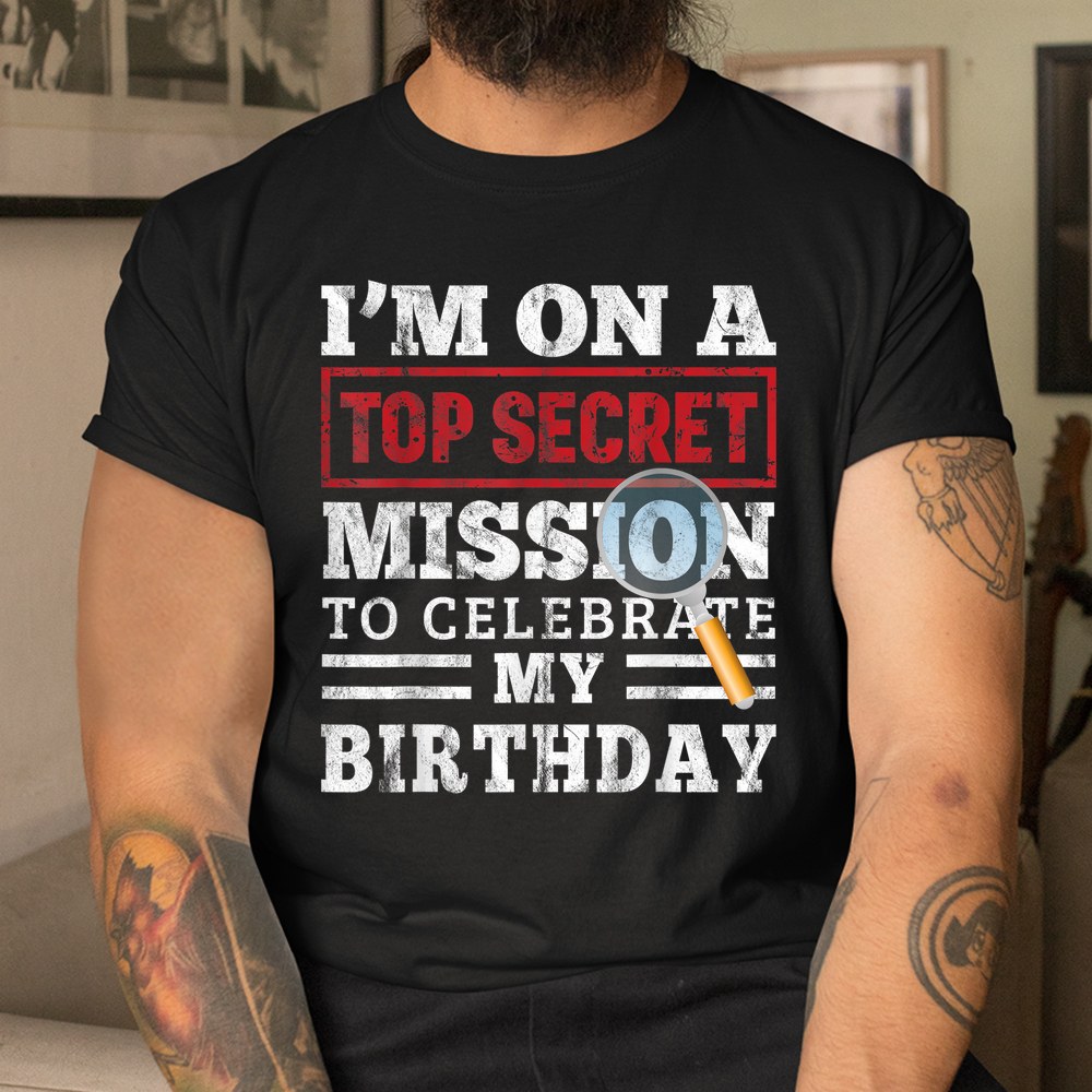 Spy Birthday Party Theme Top Secret Mission Shirt