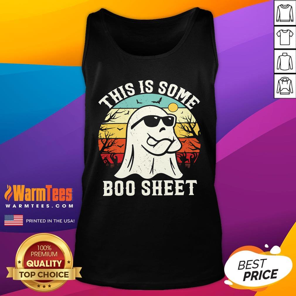 Cute This Is Some Boo Sheet Ghost Sunset Tank-Top