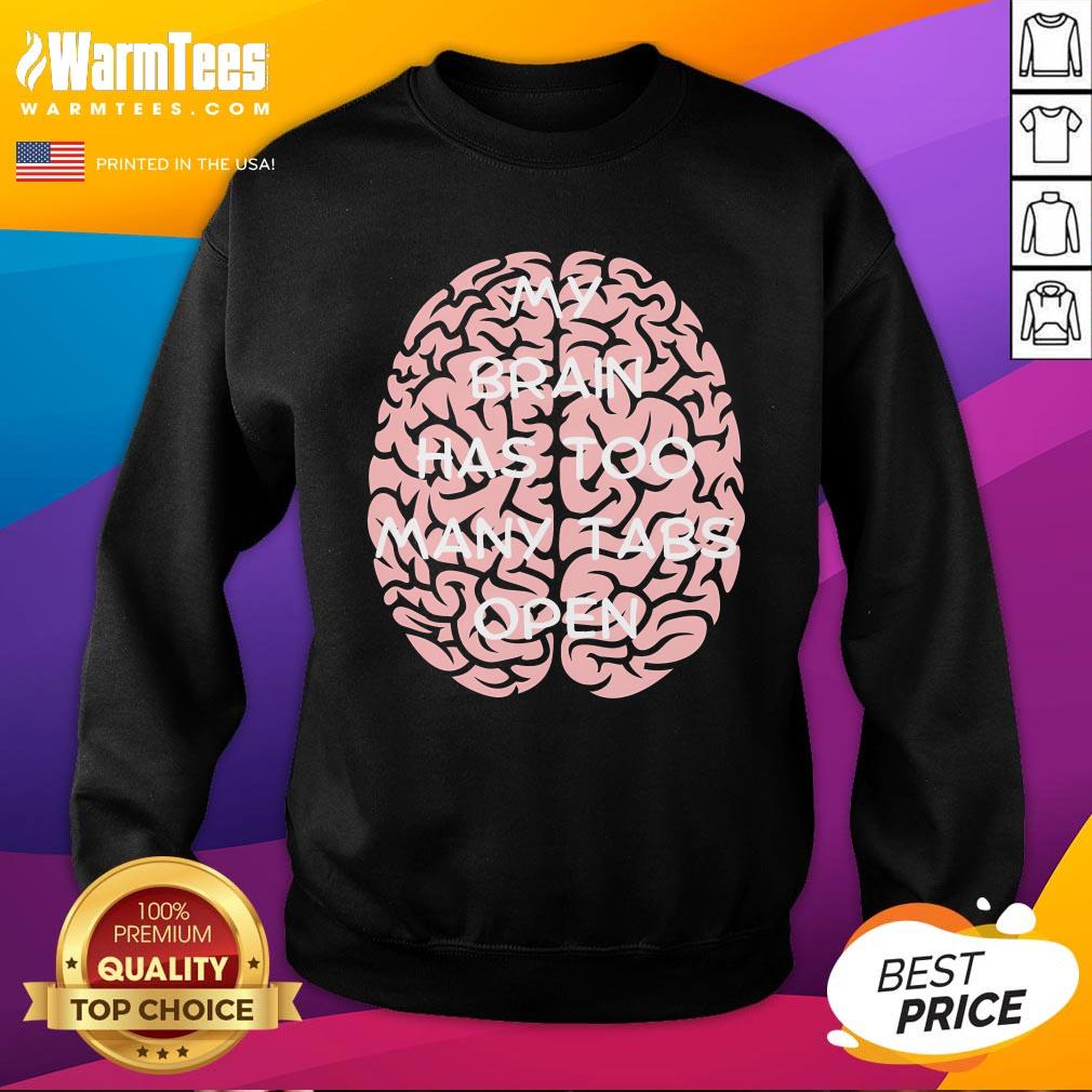 Funny My Brain Has Too Many Tabs Open Sweatshirt