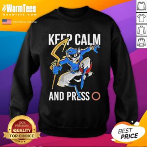 Official Sly Cooper Keep Calm And Press O Sweatshirt