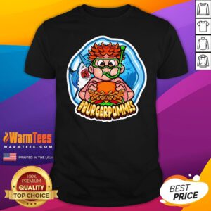 Official Ukasbs Burgerpommes Shark T-Shirt