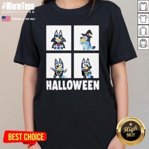 Pretty Halloween Bluey Dog Ladies-Tee