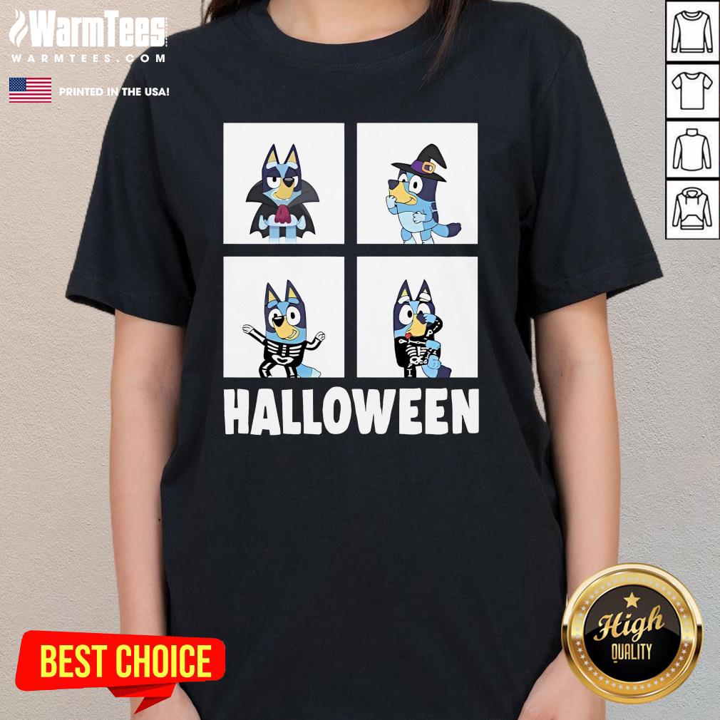Pretty Halloween Bluey Dog Ladies-Tee