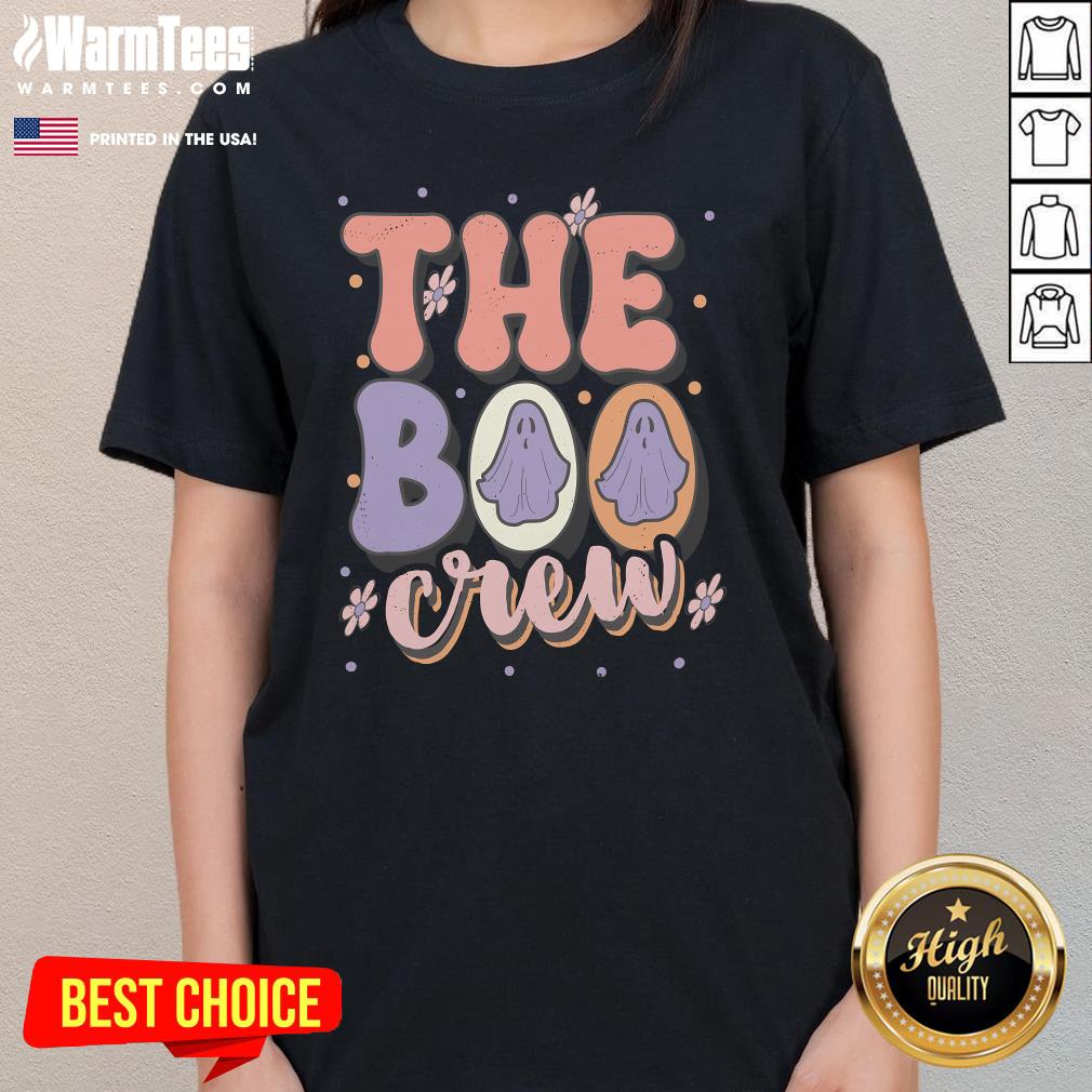 Top The Boo Cew Halloween Ghost Ladies-Tee