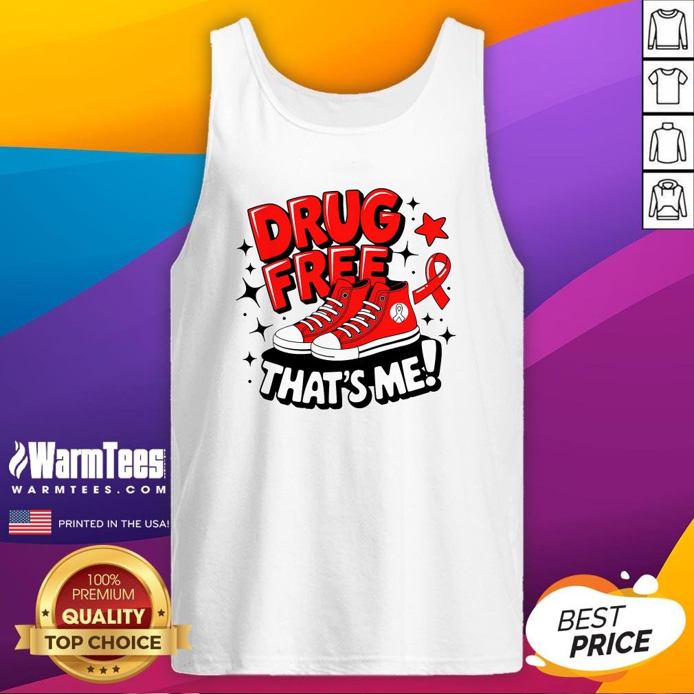 Awesome Groovy Drug Free Red Ribbon Week That's Me Awareness Chucks Tank-Top