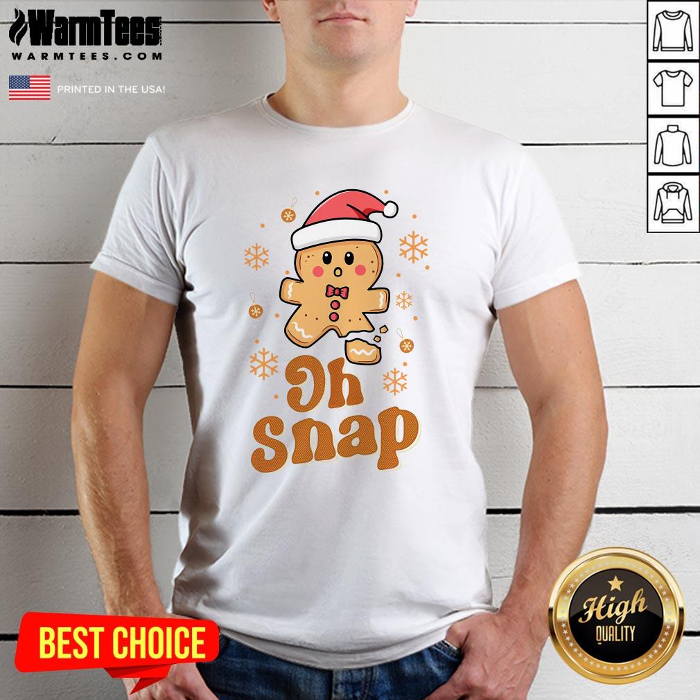 Cute Oh Snap Gingerbread Man Cute Christmas Cookie Baking Team T-Shirt