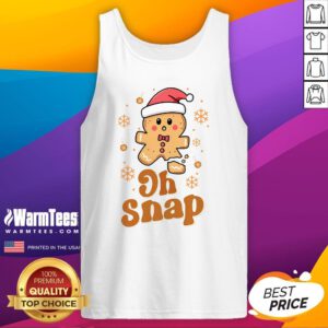 Cute Oh Snap Gingerbread Man Cute Christmas Cookie Baking Team Tank-Top