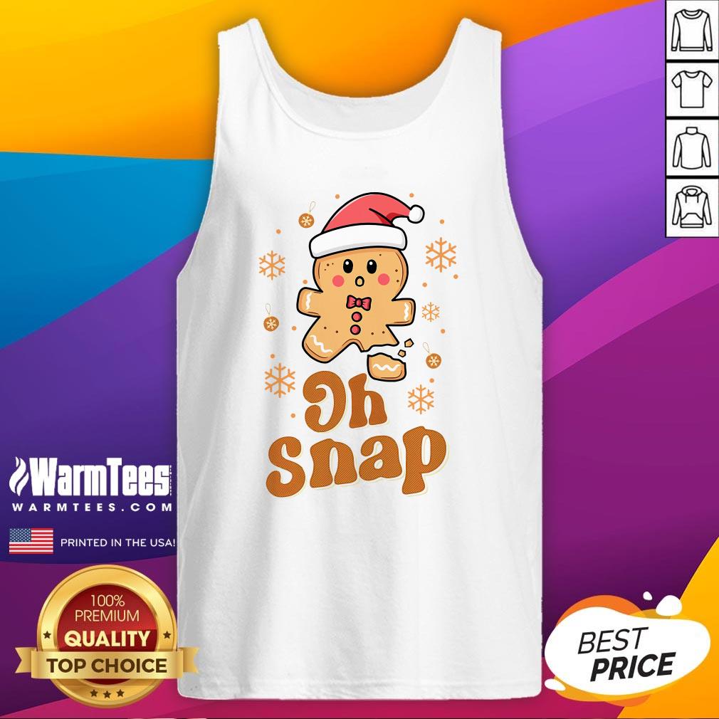 Cute Oh Snap Gingerbread Man Cute Christmas Cookie Baking Team Tank-Top