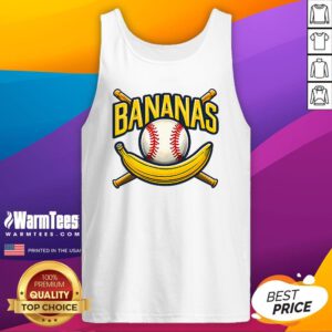 Funny Banana Playing Baseball Fruit Lover Baseball Player Banana Tank-Top