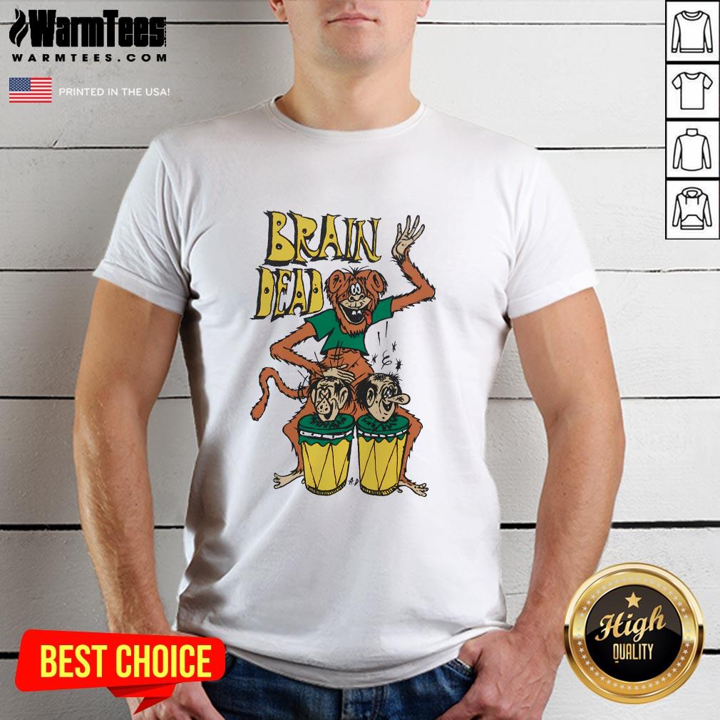 Funny Monkey Bongo Brain T-Shirt