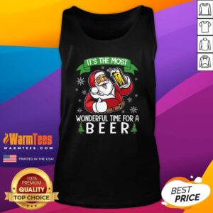 Good Santa Drinking Beer It's The Most Wonderful Time For A Beer Tank-Top