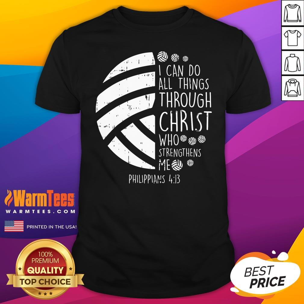 Good Volleyball I Can Do Things Bible Verse God Jesus T-Shirt