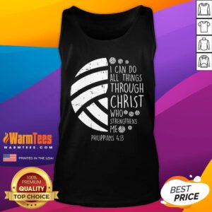 Good Volleyball I Can Do Things Bible Verse God Jesus Tank-Top