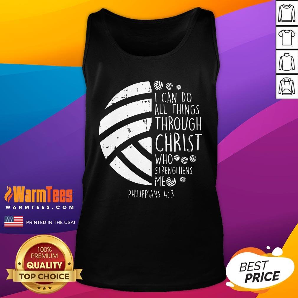 Good Volleyball I Can Do Things Bible Verse God Jesus Tank-Top