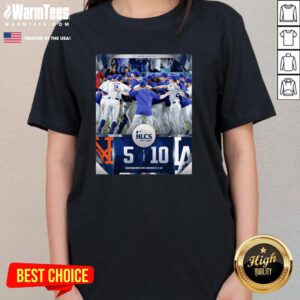 Hot New York Mets 5-10 Los Angeles Dodgers Final NLCS 2024 Ladies-Tee