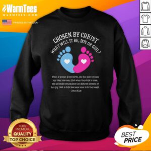 Nice Gender Reveal Baby Shower Jesus Bible John 1621 Sweatshirt