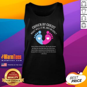 Nice Gender Reveal Baby Shower Jesus Bible John 1621 Tank-Top