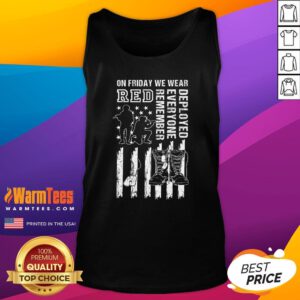 Nice On Friday We Wear Red American Flag Military Supportive Tank-Top