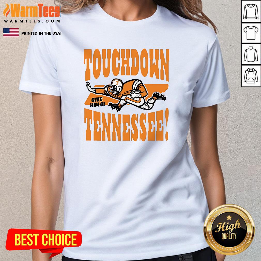 Official Candace Parker Touchdown Tennessee Give Him 6 Ladies-Tee