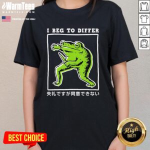 Official I Beg To Differ Frog With Knife Japanese 2024 Ladies-Tee