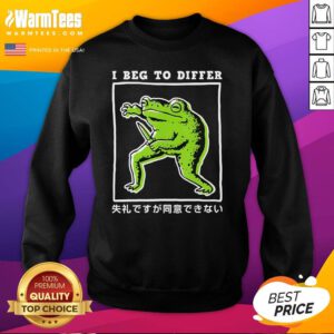 Official I Beg To Differ Frog With Knife Japanese 2024 Sweatshirt