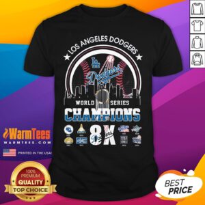 Official MLB Los Angeles Dodgers 8-Time World Series Champions 2024 T-Shirt