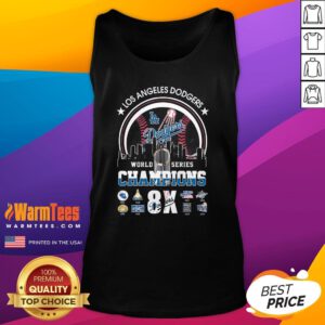 Official MLB Los Angeles Dodgers 8-Time World Series Champions 2024 Tank-Top
