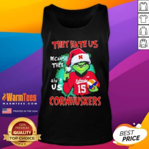Official The Grinch They Hate Us Because They Ain't Us Nebraska Cornhuskers Tank-Top