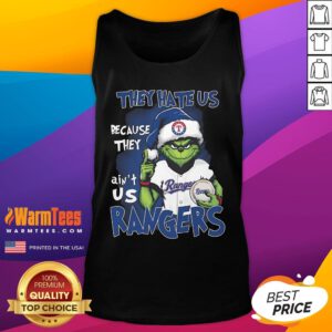 Official The Grinch They Hate Us Because They Ain't Us Texas Rangers Tank-Top