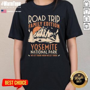 Official Yosemite Us National Park Family Road Trip Vacation Ladies-Tee