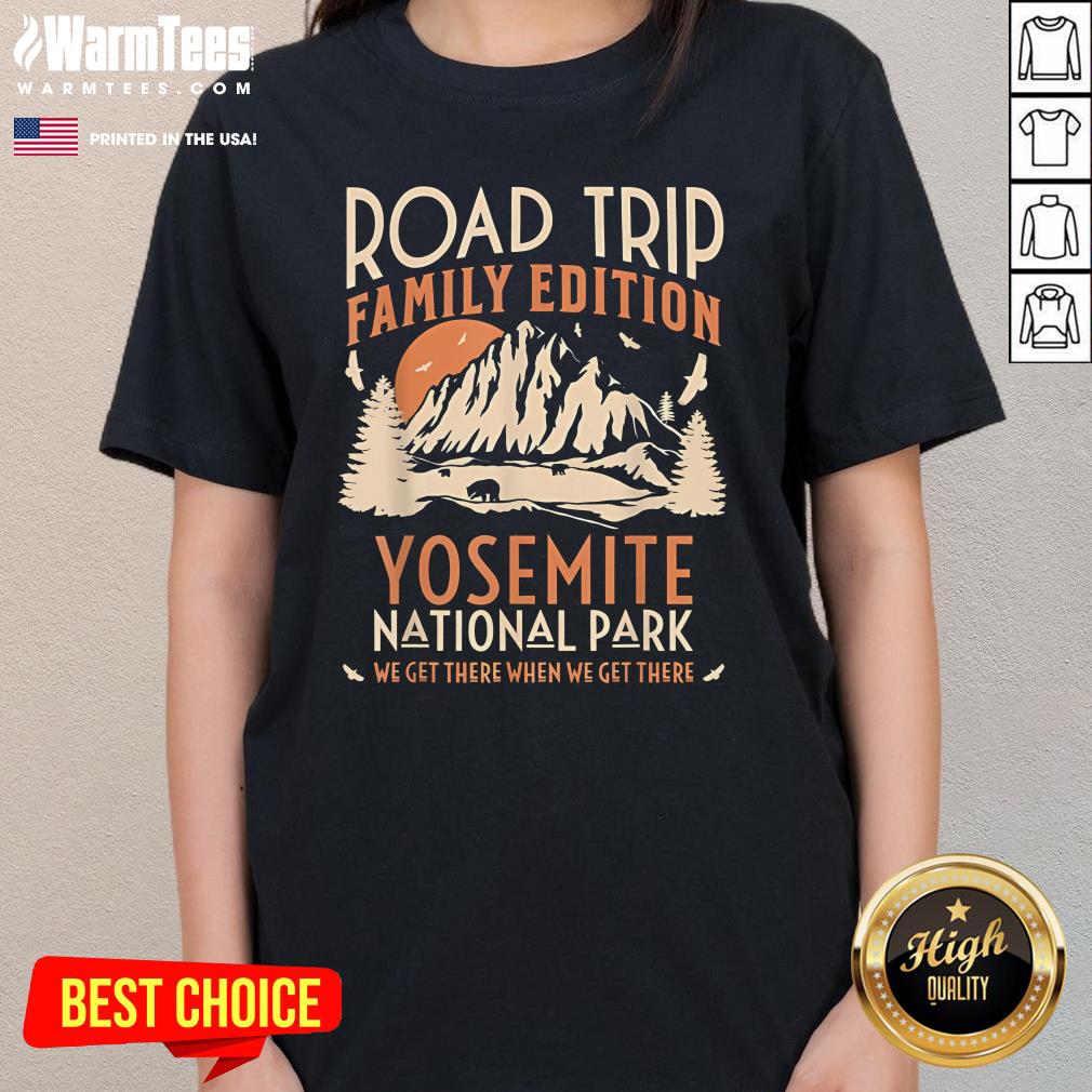 Official Yosemite Us National Park Family Road Trip Vacation Ladies-Tee