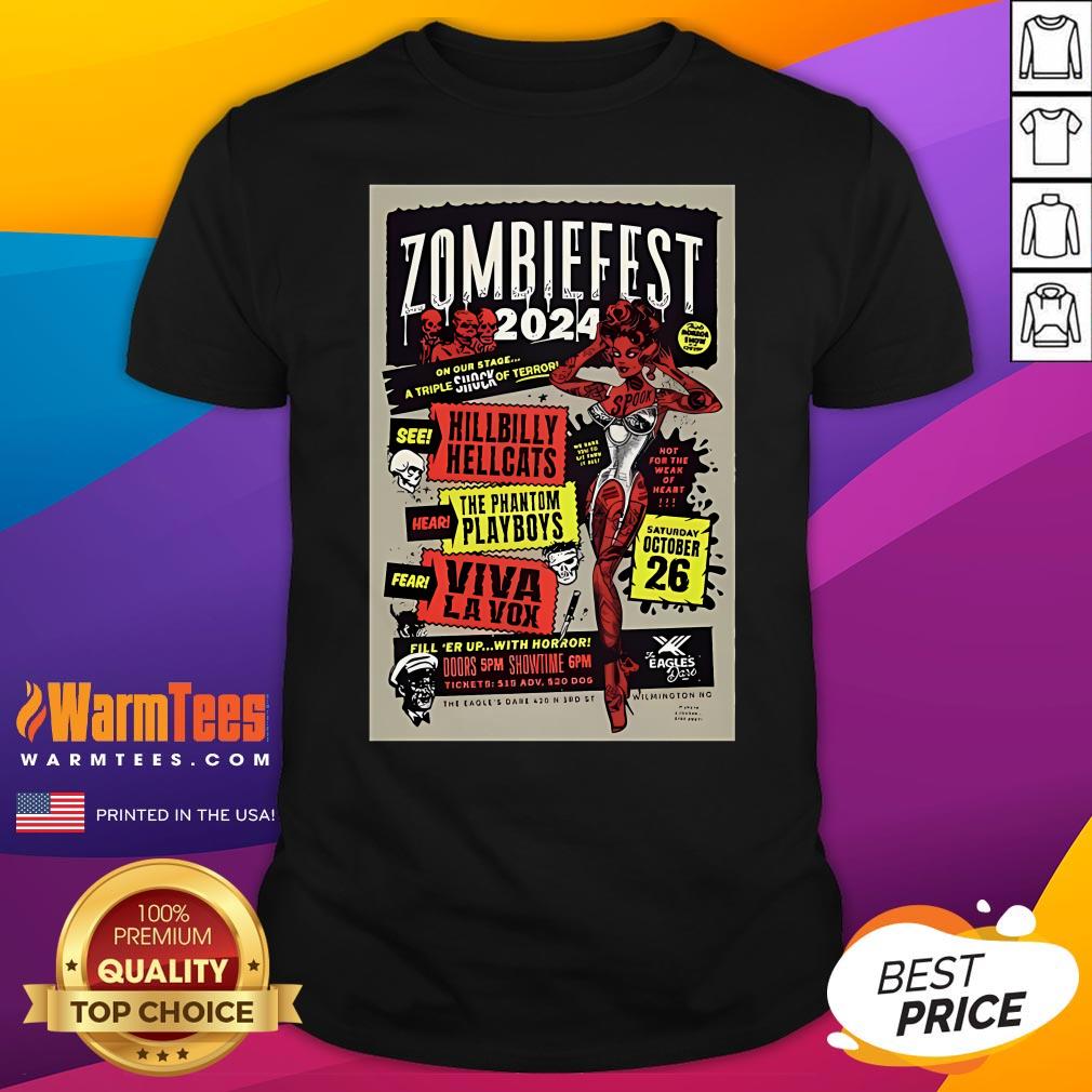 Official Zombiefest The Eagle's Dare In Wilmington Nc October 26 2024 Tour T-Shirt