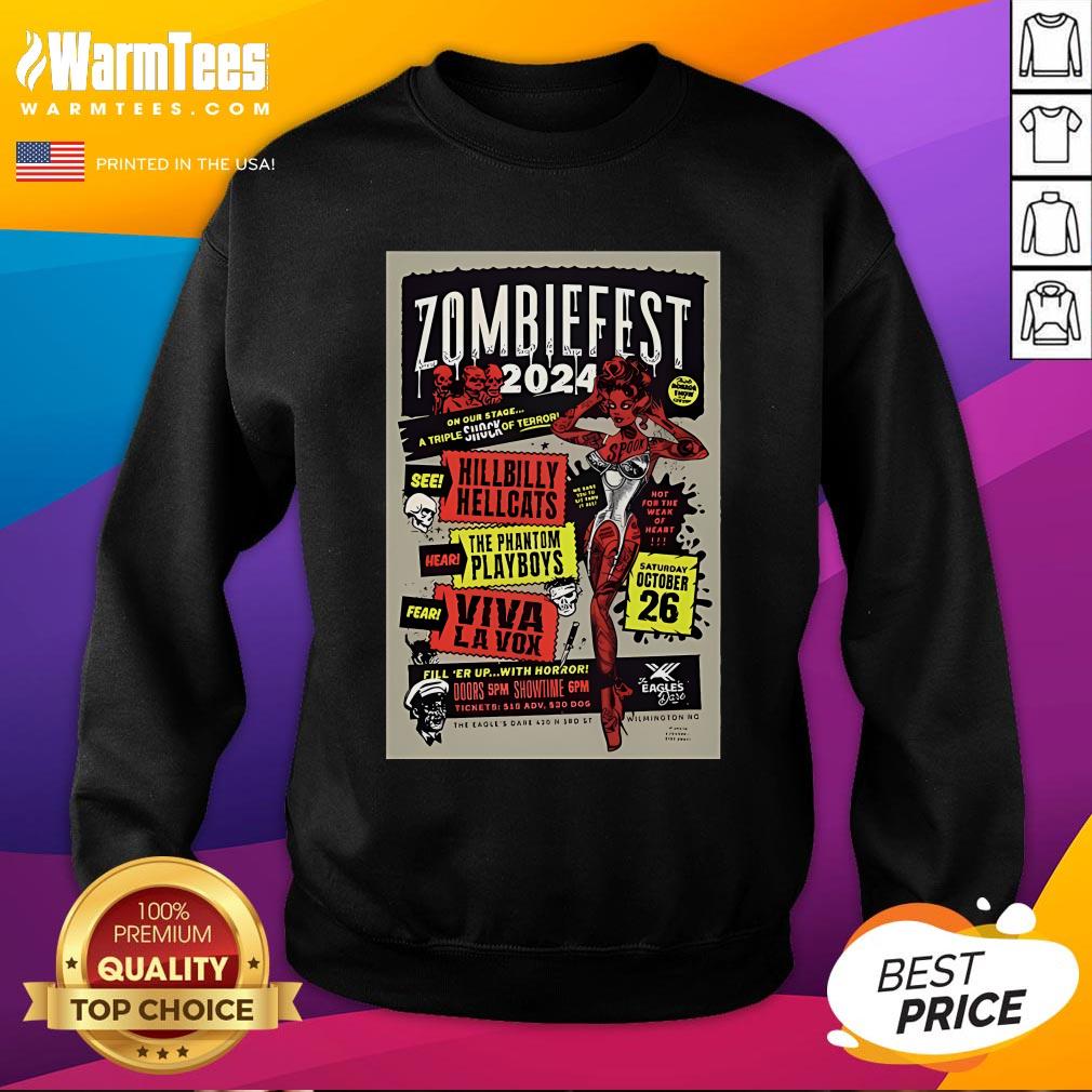 Official Zombiefest The Eagle's Dare In Wilmington Nc October 26 2024 Tour Sweatshirt