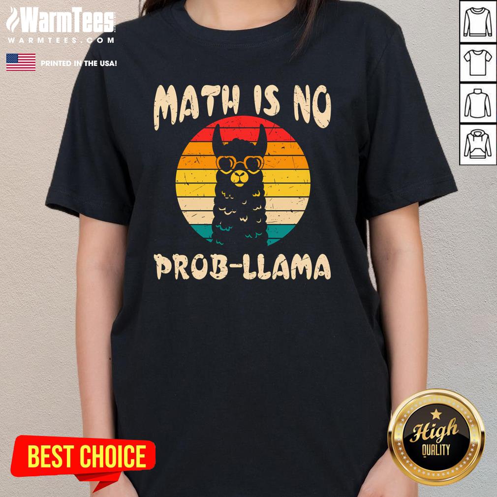 Original Cool Math Is No Prob-Llama Sunset Ladies-Tee