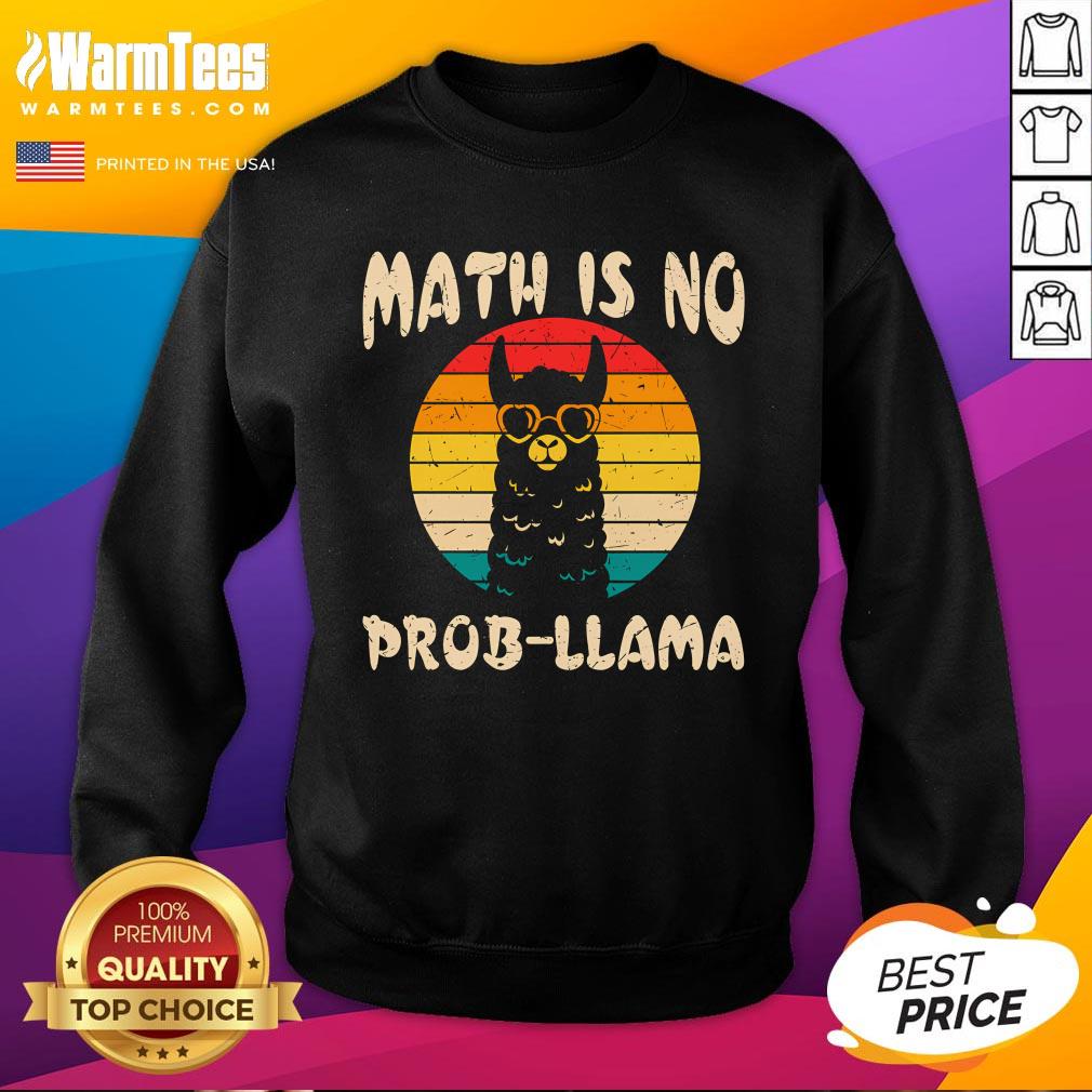 Original Cool Math Is No Prob-Llama Sunset Sweatshirt