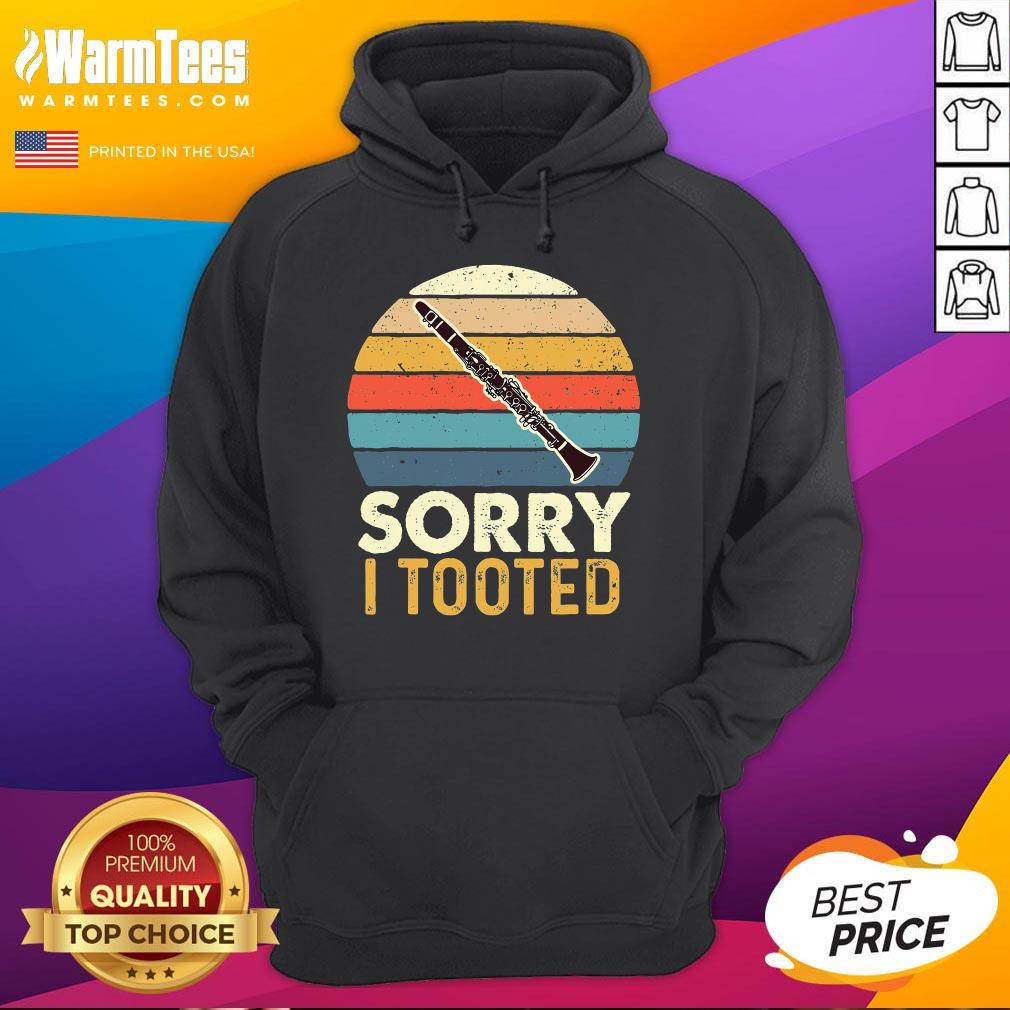 Premium Sorry I Tooted Retro Clarinetist Clarinet Player Sunset Hoodie