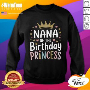 Pretty Colorful Nana Of The Birthday Princess Sweatshirt