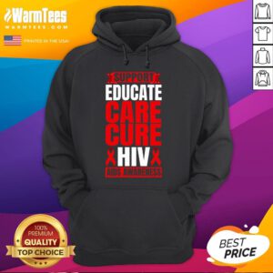 Pretty Hiv Awareness Red Ribbon World Aids Day Fighters Hoodie