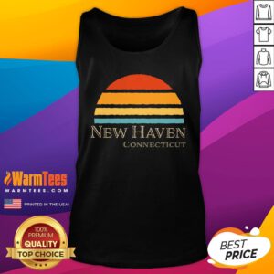 Pretty Retro New Haven Connecticut Sunset Tank-Top