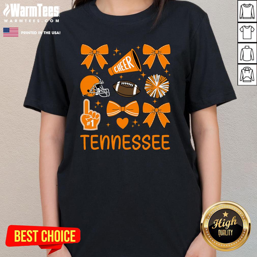 Pretty Tennessee Bow Orange For Tennessee Lovers Ladies-Tee