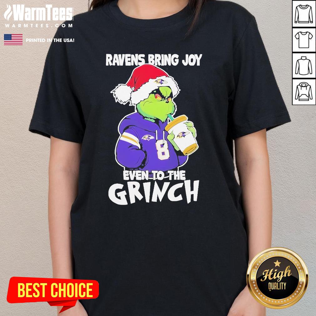 Top Baltimore Ravens Bring Joy Even To The Grinch Christmas 2024 Ladies-Tee
