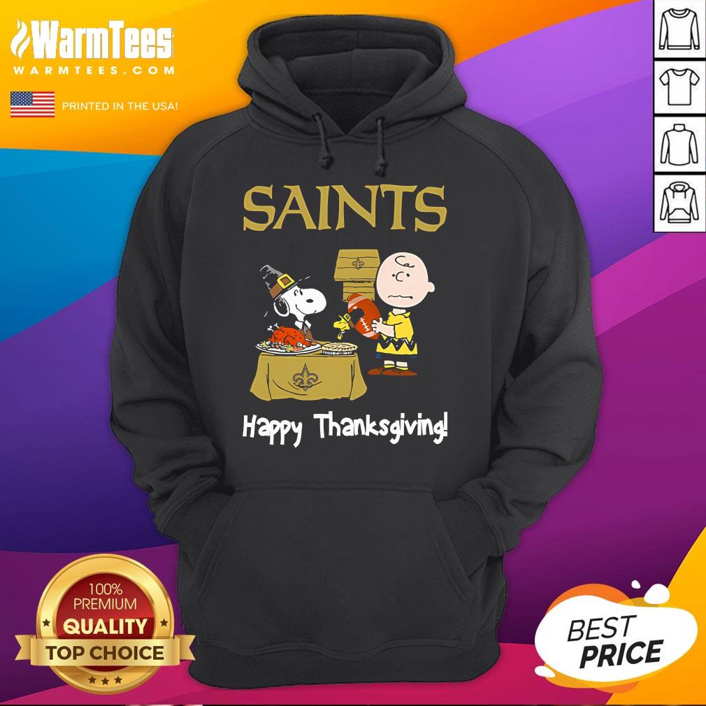 Top Peanuts New Orleans Saints Football Happy Thanksgiving Hoodie