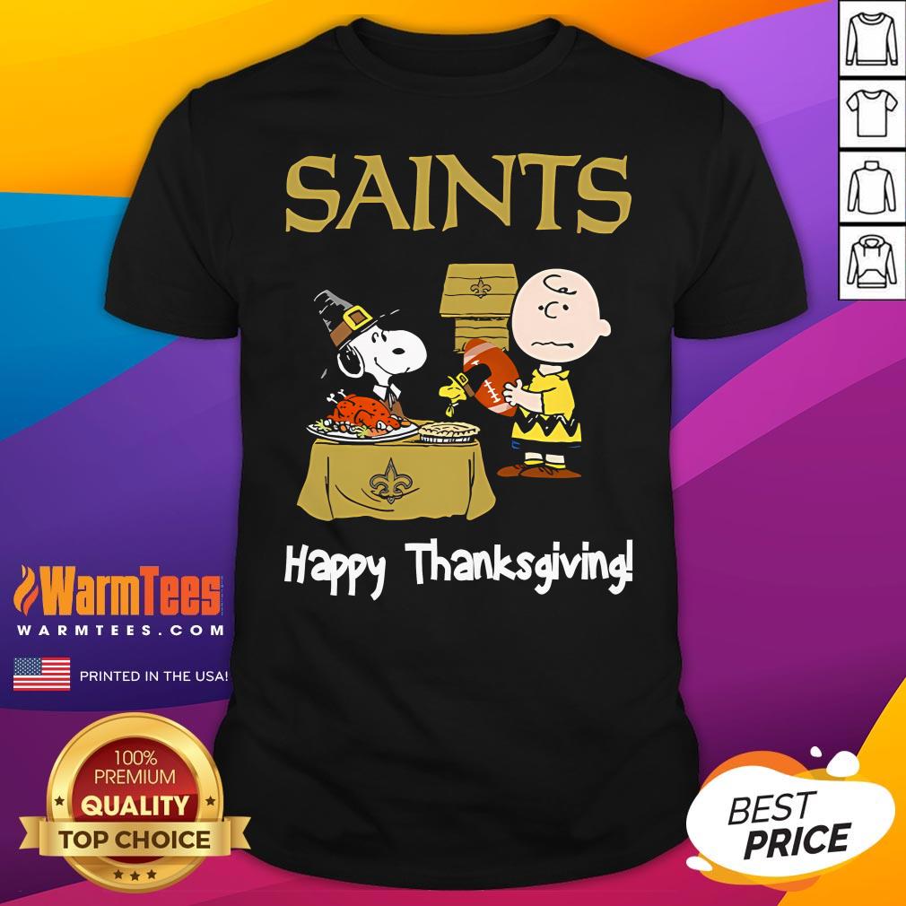 Top Peanuts New Orleans Saints Football Happy Thanksgiving T-Shirt