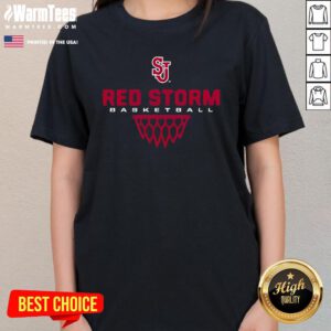 Top St Johns Red Storm Basketball Sharp Net Ladies-Tee