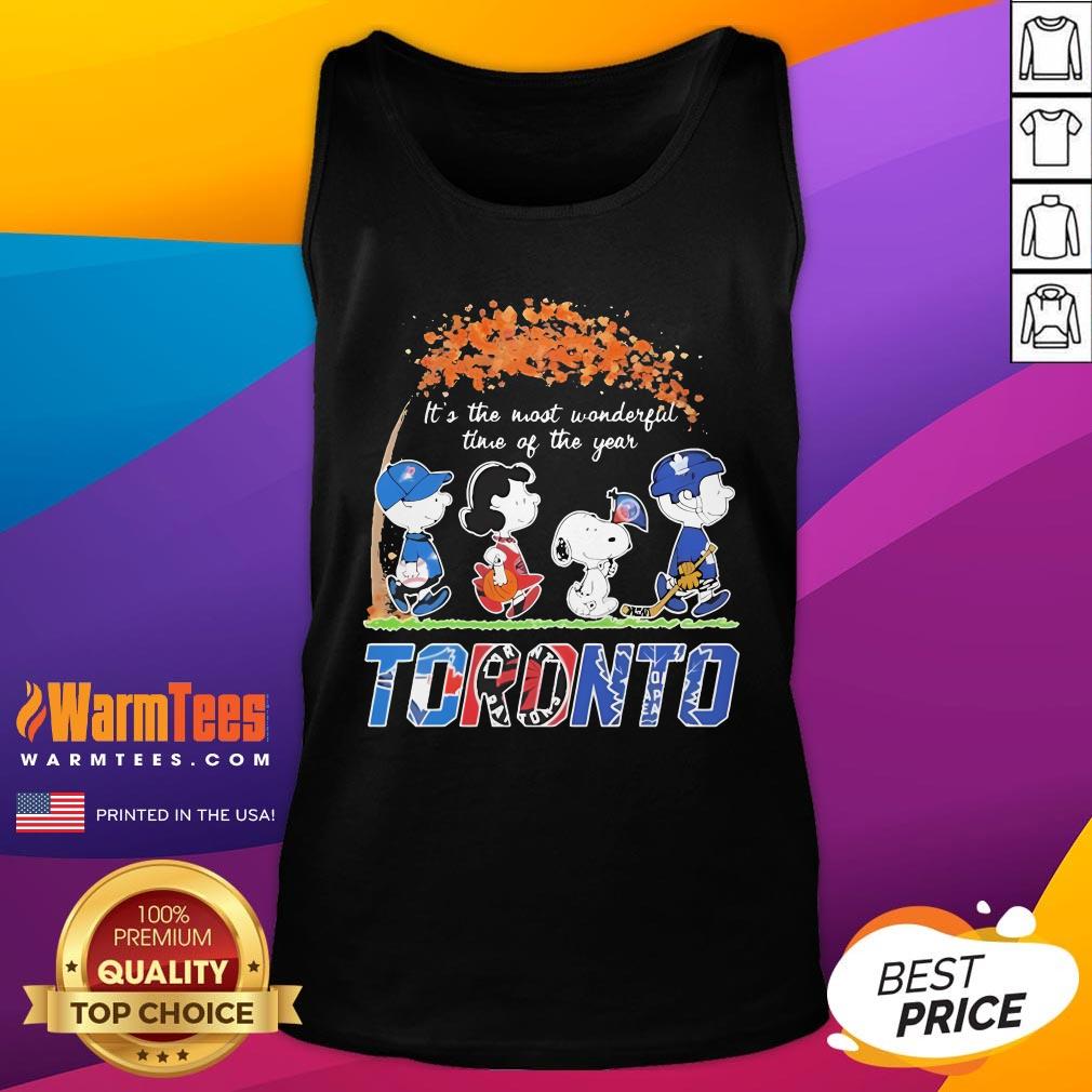 Top The Peanuts Toronto Sports It's The Most Wonderful Time Of The Year Tank-Top